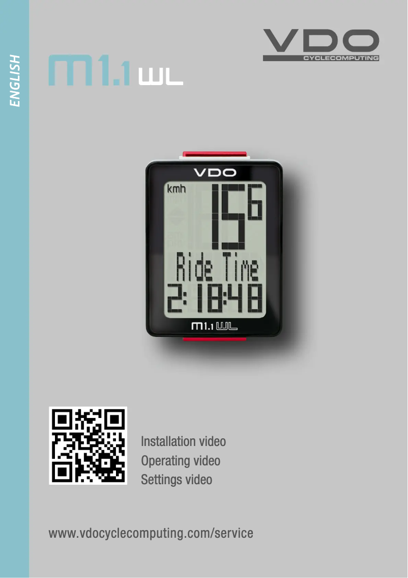 Page n°1 - Manuel utilisateur VDO M1.1 WL