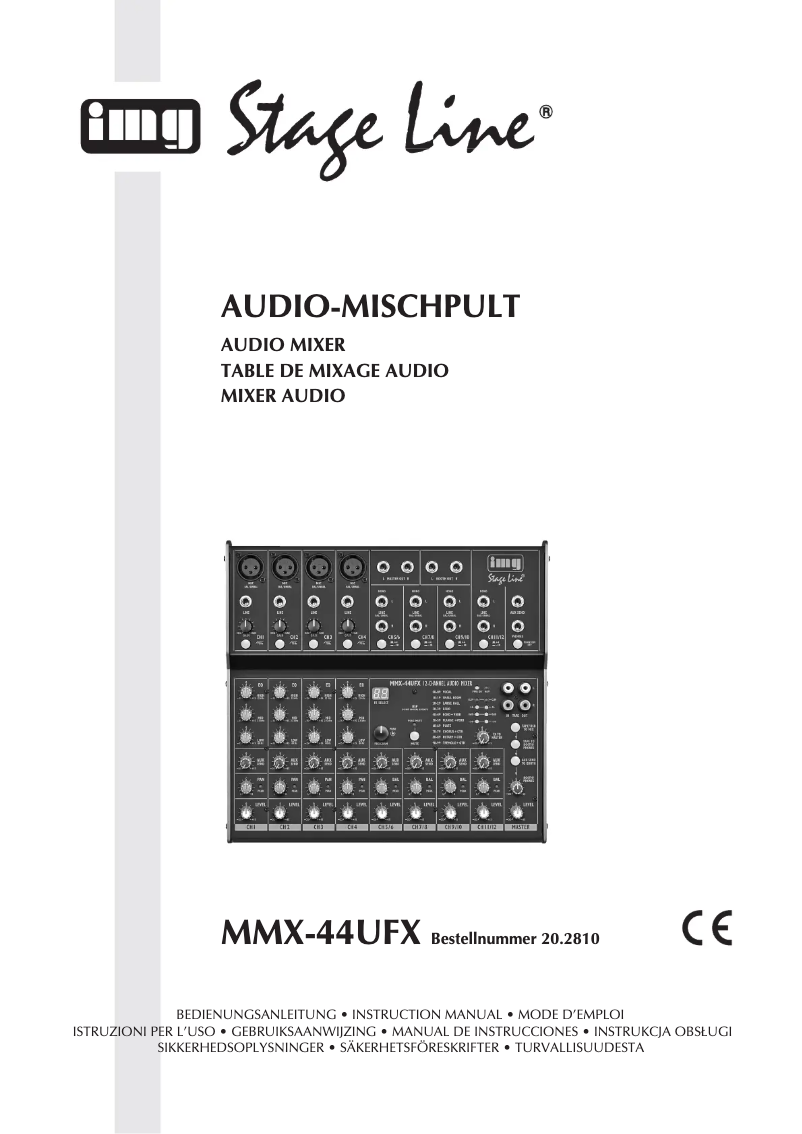 Page 1 de la notice Manuel utilisateur Monacor MMX-44 UFX