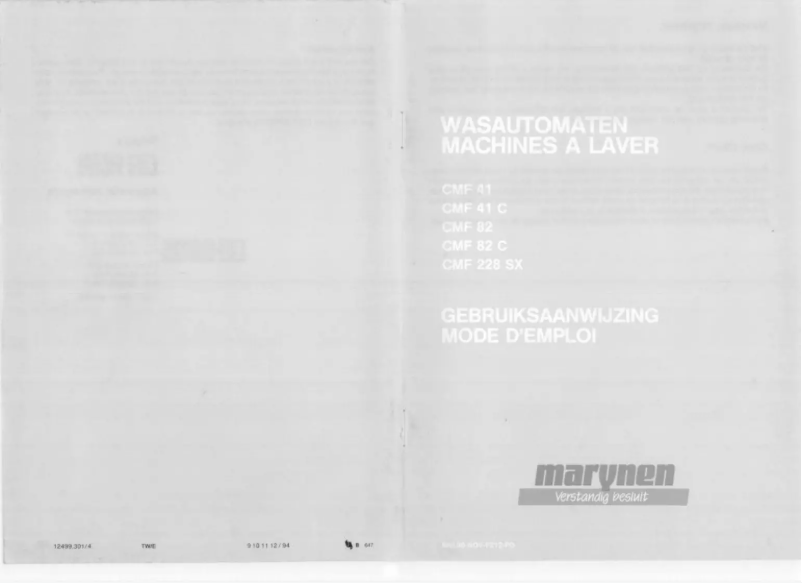 Page n°1 - Manuel utilisateur Marynen CMF 228 SX