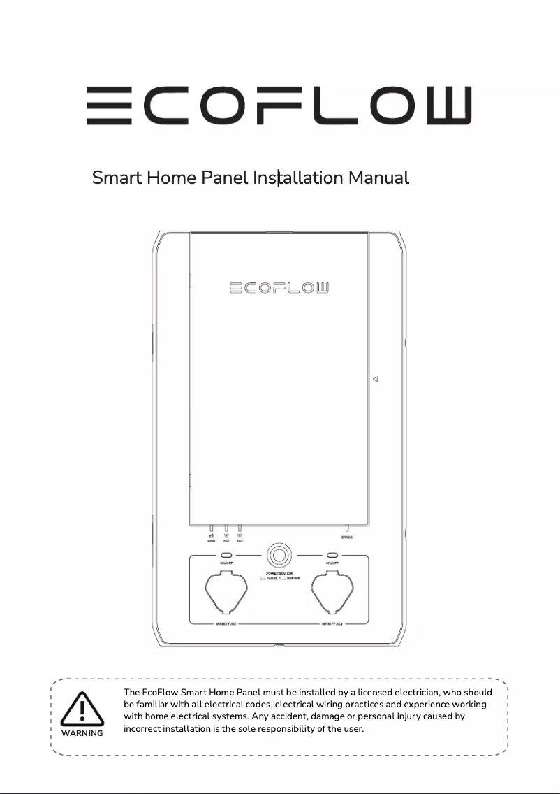 Page 1 of the manual User Manual EcoFlow Smart