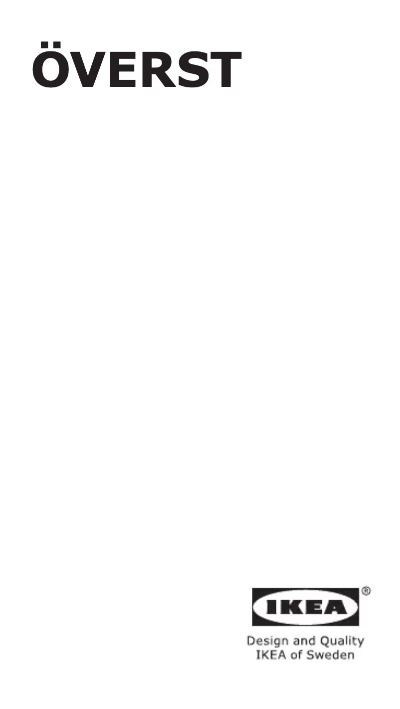Page 1 de la notice Manuel utilisateur Ikea ÖVERST 103.602.33