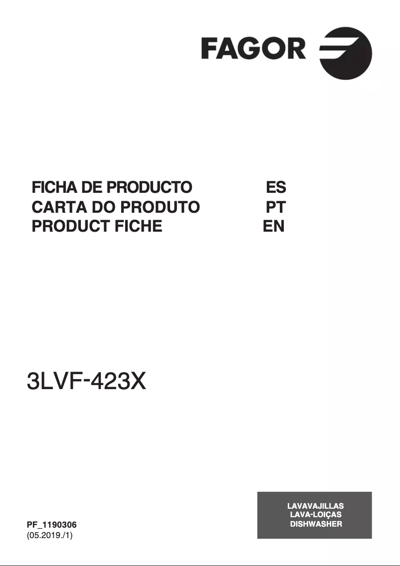 Image de la première page du manuel de l'appareil 3LVF-423X