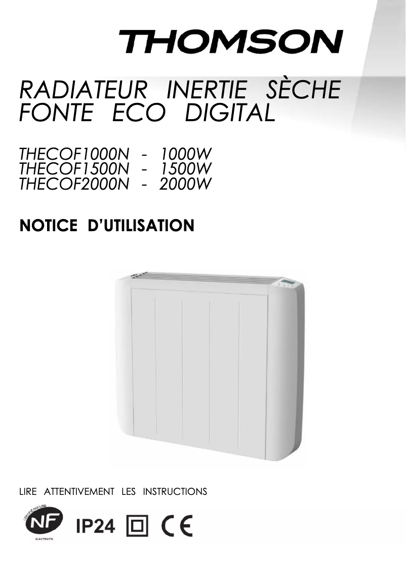 Page 1 de la notice Manuel utilisateur Thomson THECOF1000N