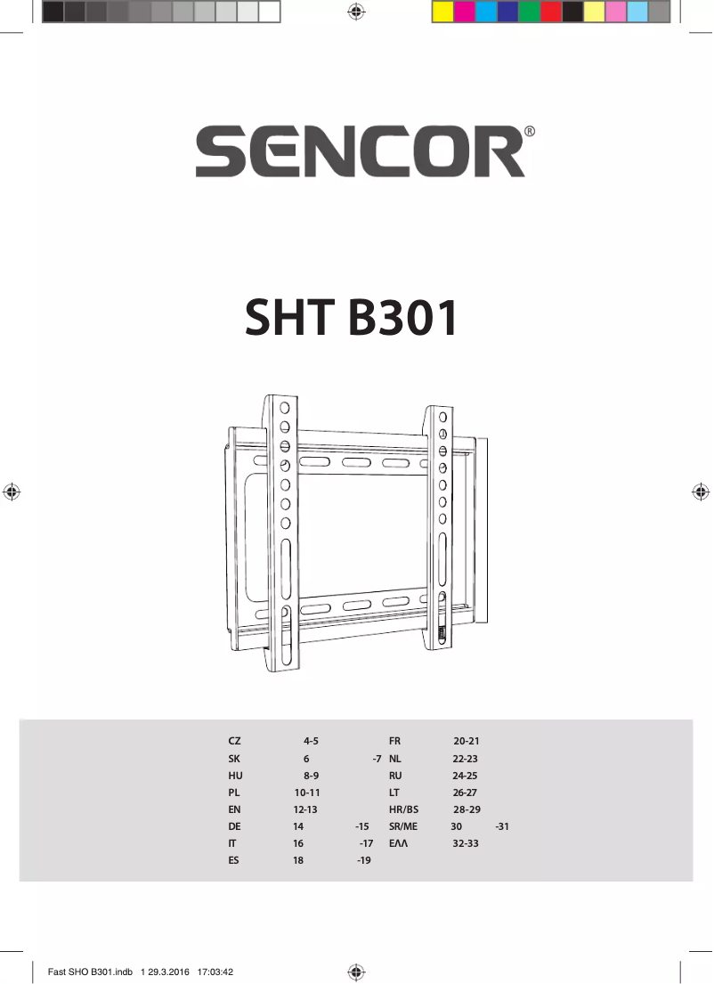 Page 1 de la notice Manuel utilisateur Sencor SHT B301