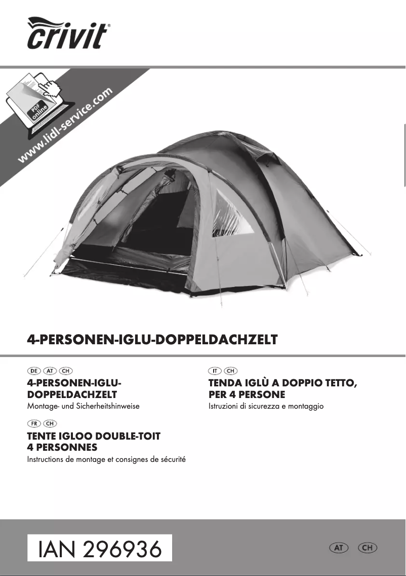 Page 1 de la notice Manuel utilisateur Crivit HG03361A