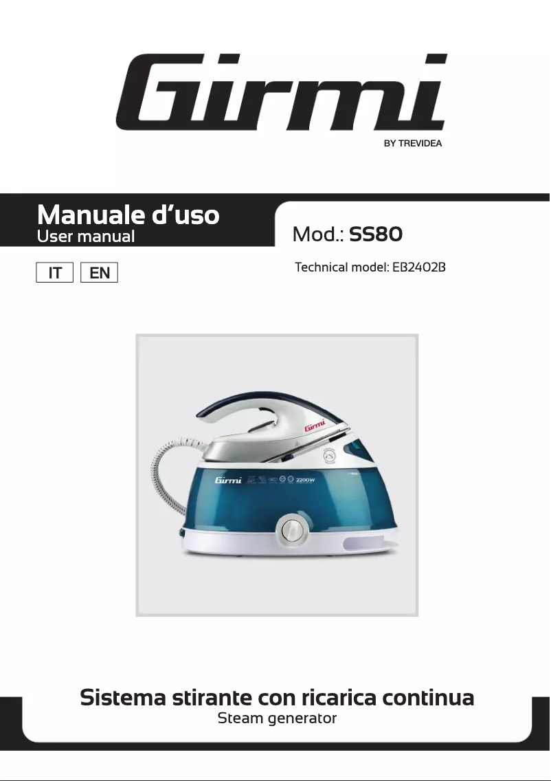 Page n°1 - Manuel utilisateur Girmi SS80