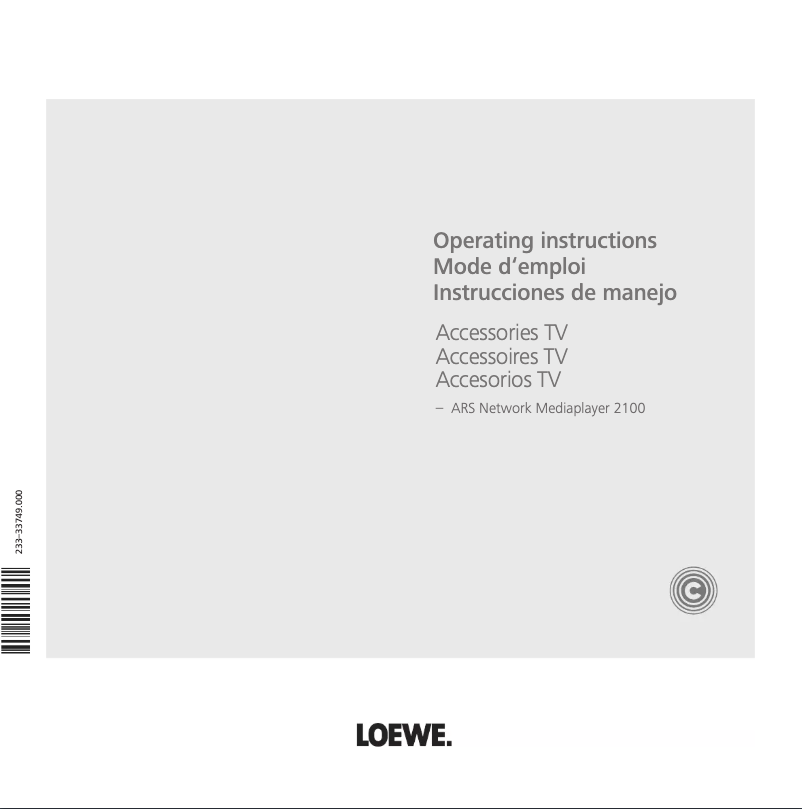 Page n°1 - Manuel utilisateur Loewe ARS Network Mediaplayer 2100
