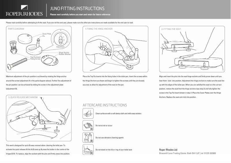 Page n°1 - Manuel utilisateur Roper Rhodes Juno