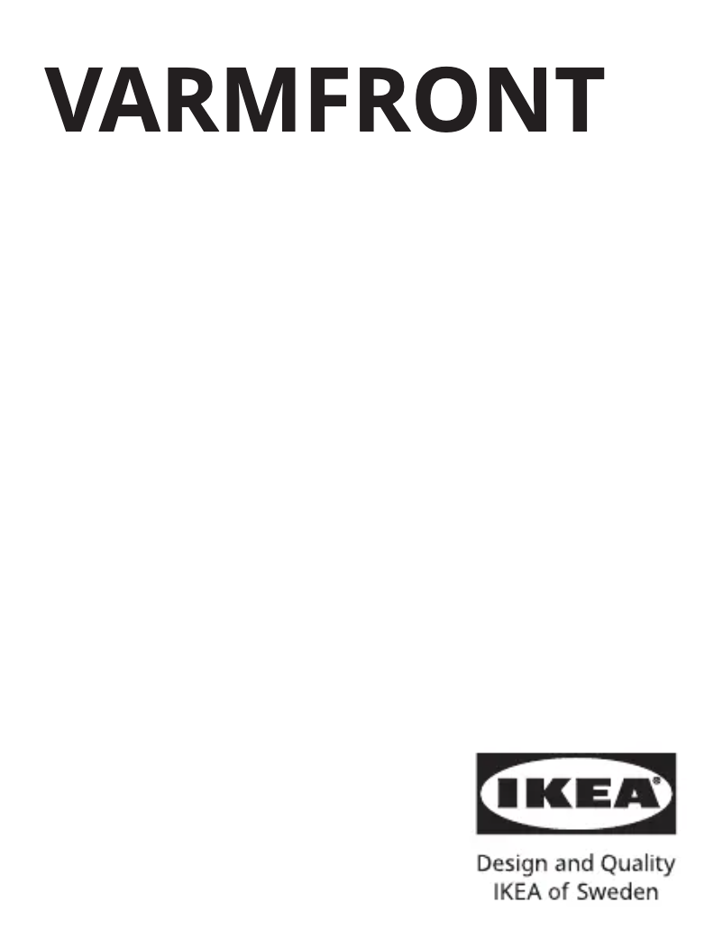 Page 1 de la notice Manuel utilisateur Ikea VARMFRONT 705.556.47