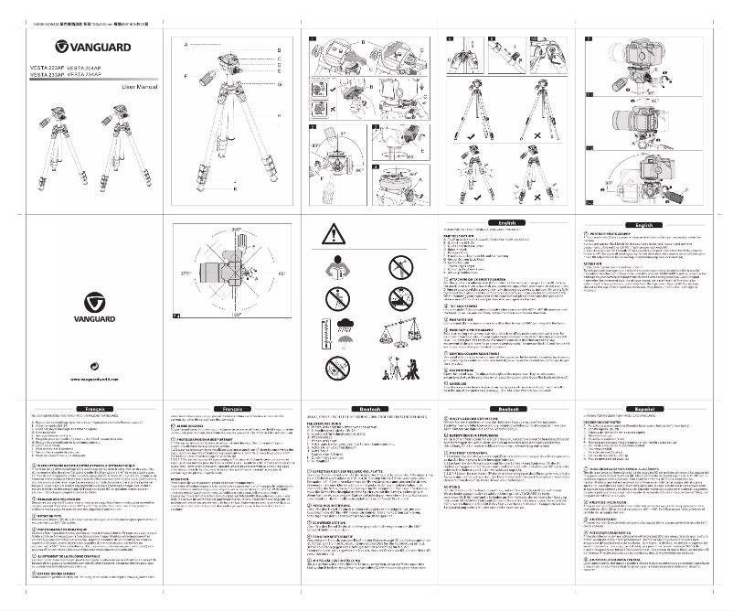 Page 1 de la notice Manuel utilisateur Vanguard Veo 2PRO 233 APV