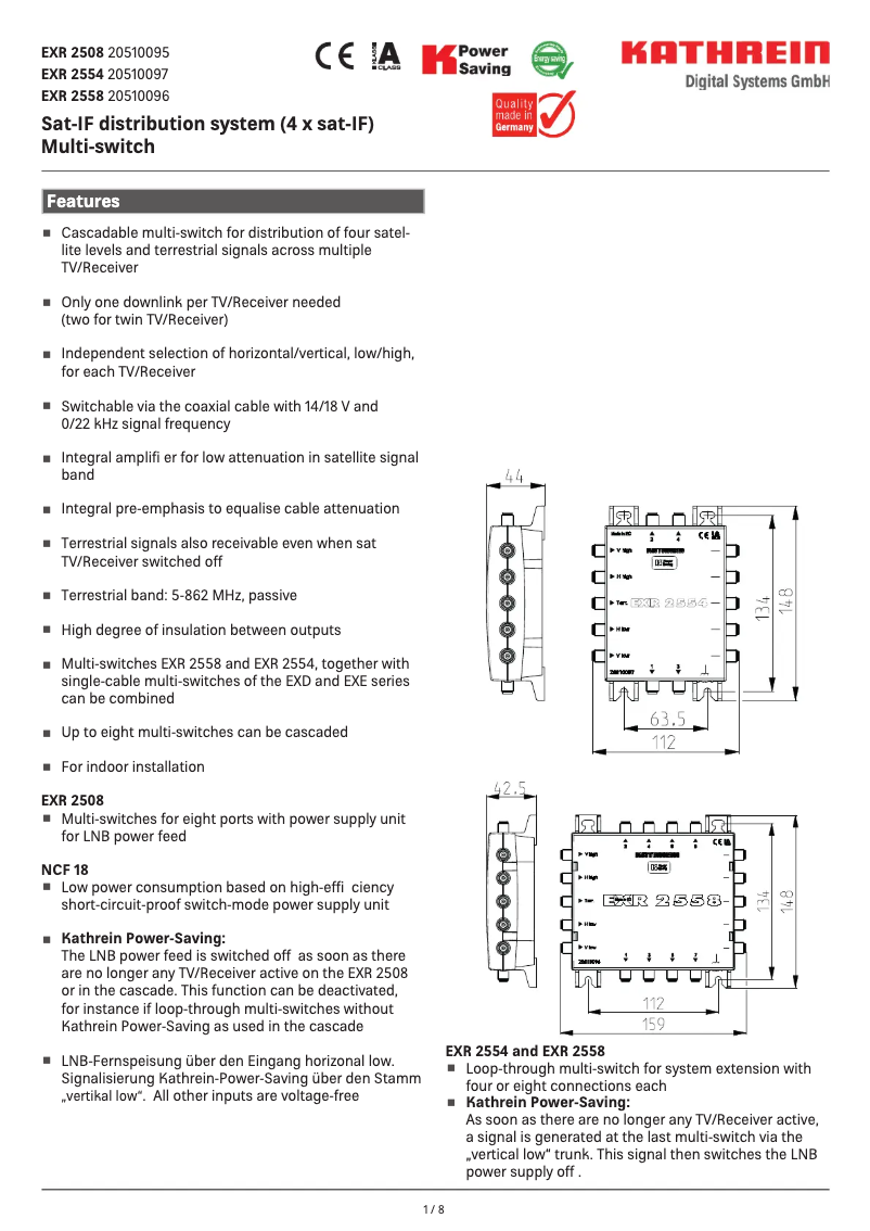 Image de la première page du manuel de l'appareil EXR 2554