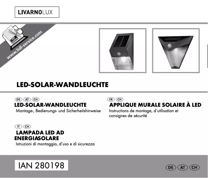 Image de la première page du manuel de l'appareil IAN 280198