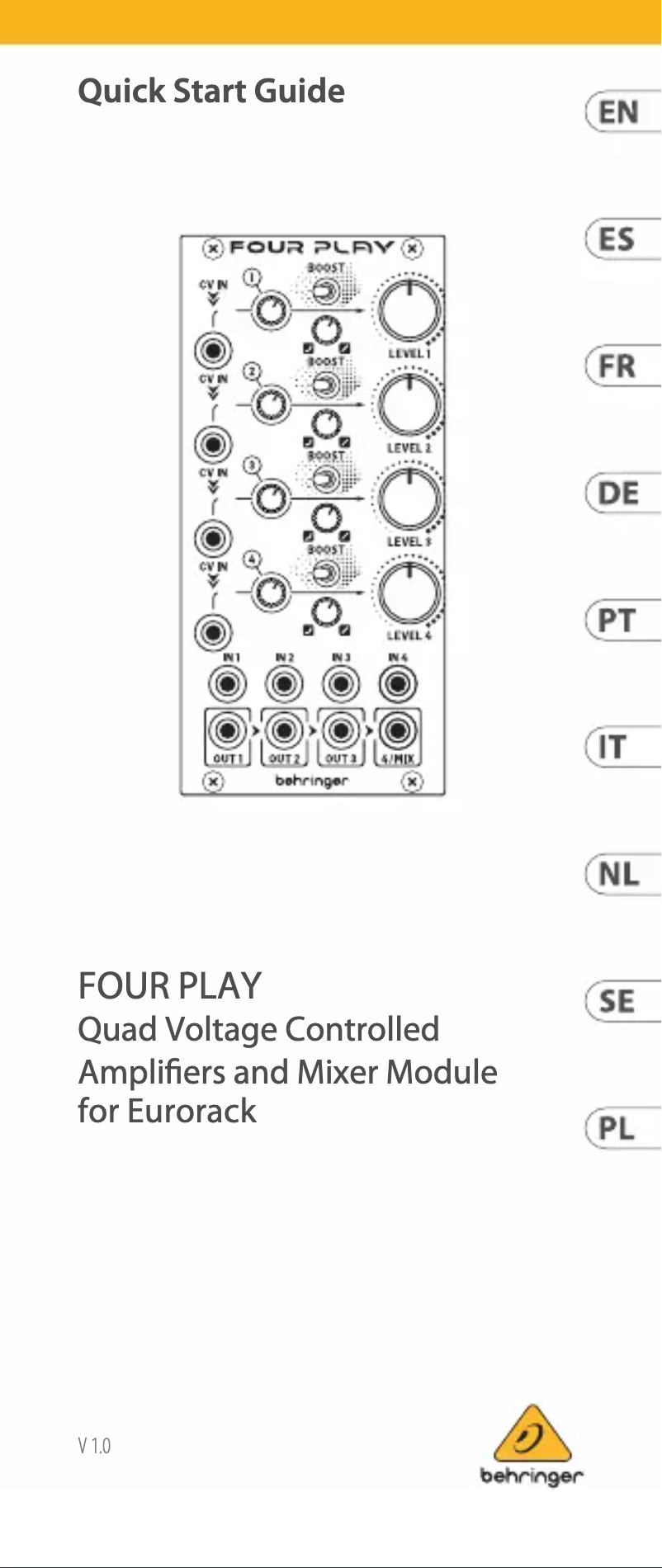 Image de la première page du manuel de l'appareil Four Play