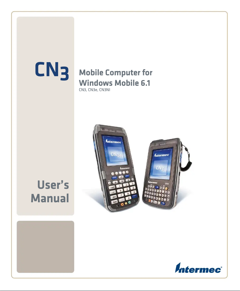 Page n°1 - Manuel utilisateur Intermec CN3NI