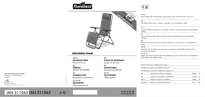 Page 1 de la notice Manuel utilisateur Florabest IAN 311063