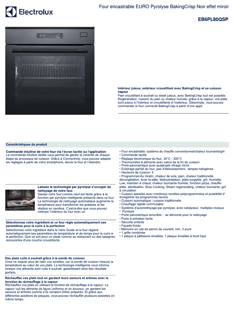 Página 1 del manual Ficha técnica Electrolux EB6PL80QSP