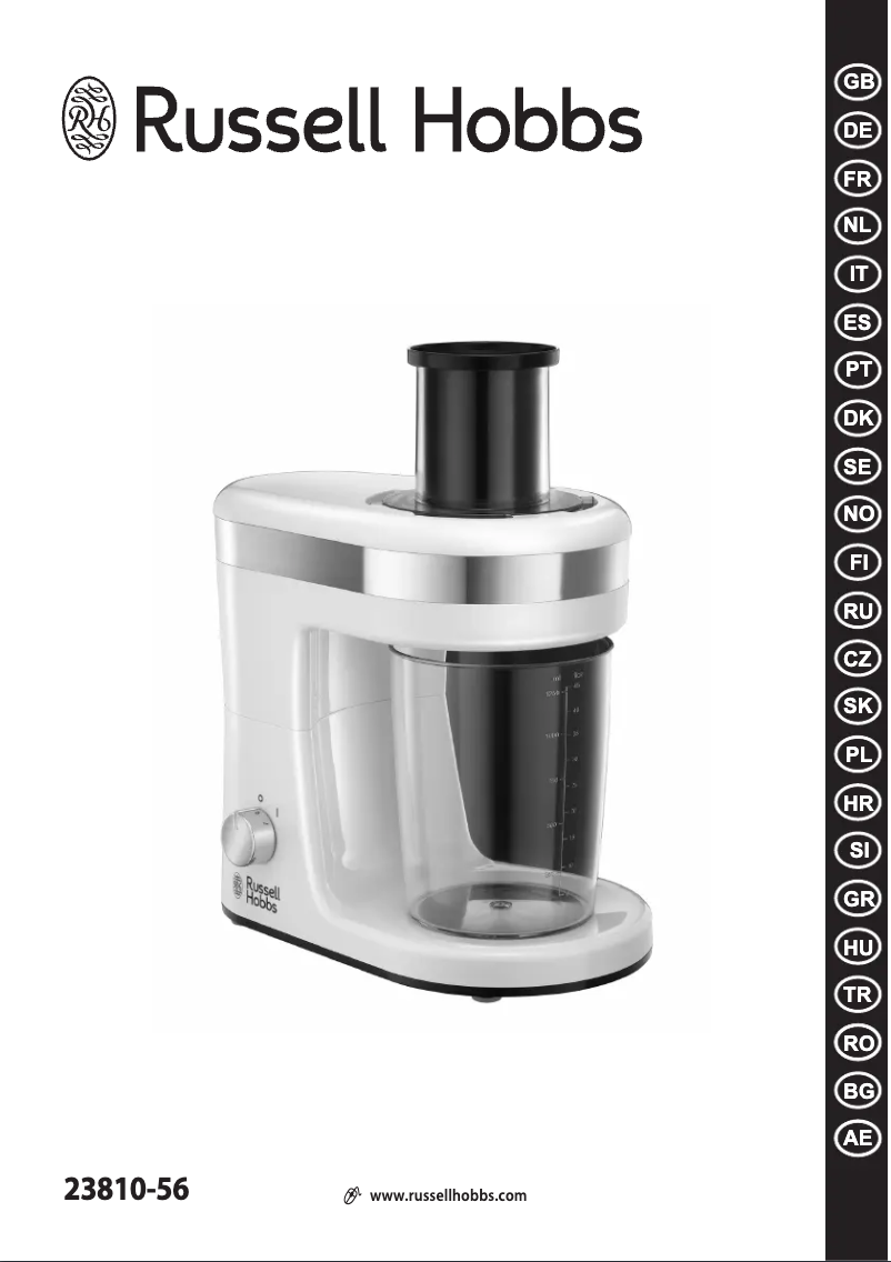 Page 1 de la notice Manuel utilisateur Russell Hobbs Ultimate Spiralizer 23810-56