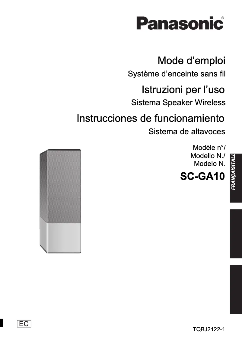 Image de la première page du manuel de l'appareil SC-GA10
