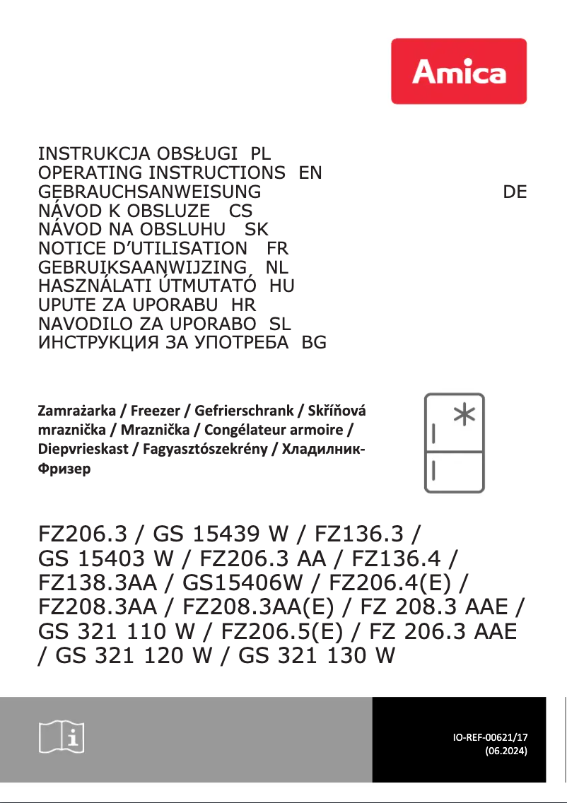Page 1 de la notice Label énergétique Amica FZ206.5(E)
