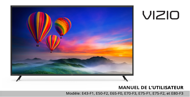Page 1 de la notice Manuel utilisateur VIZIO E65-F0