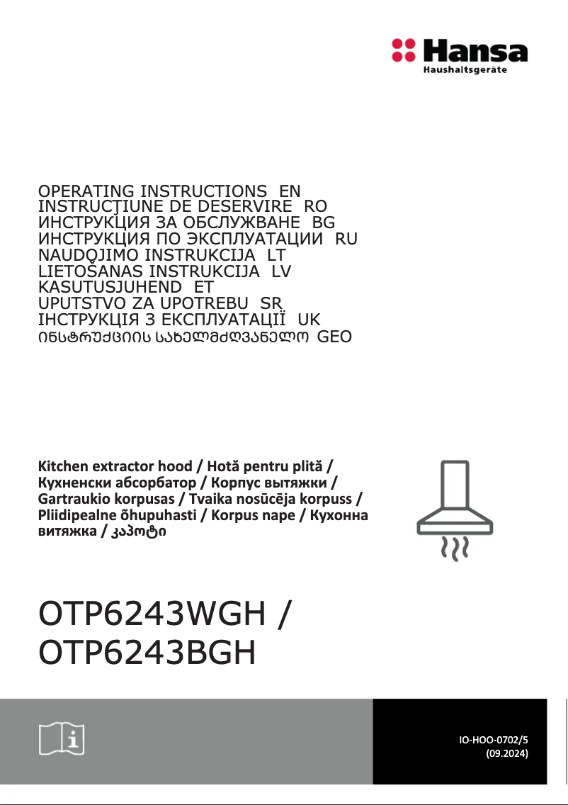 Page n°1 - Manuel utilisateur Hansa OTP6243BGH