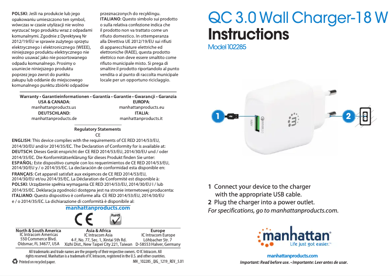 Image de la première page du manuel de l'appareil 102285