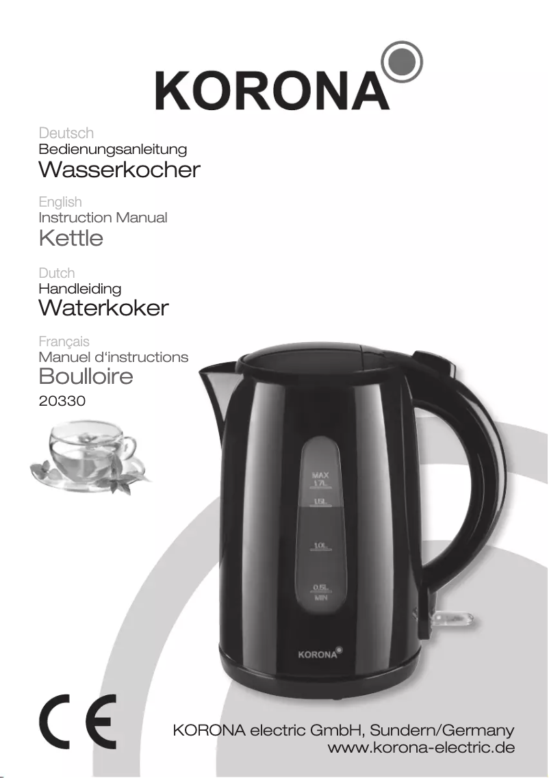 Page 1 de la notice Manuel utilisateur Korona 20330