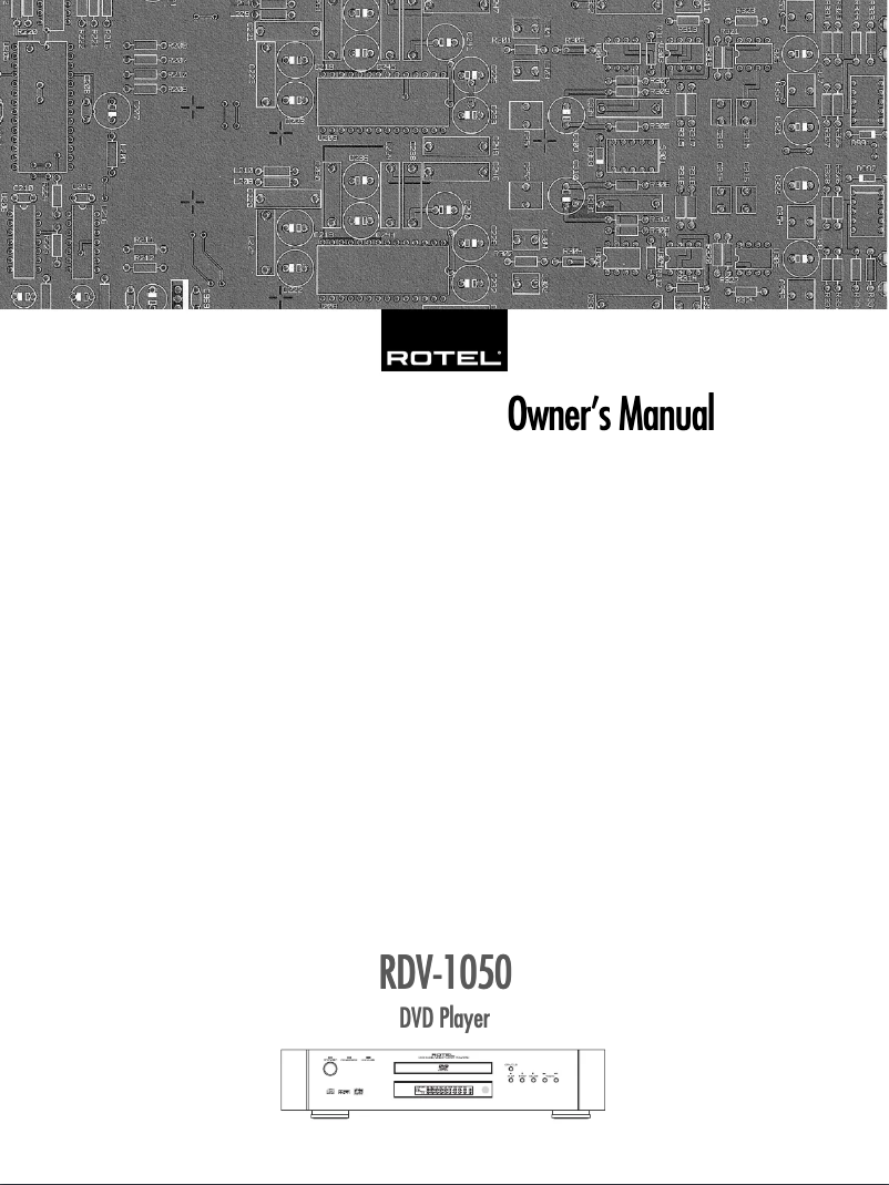 Image de la première page du manuel de l'appareil RDV-1050