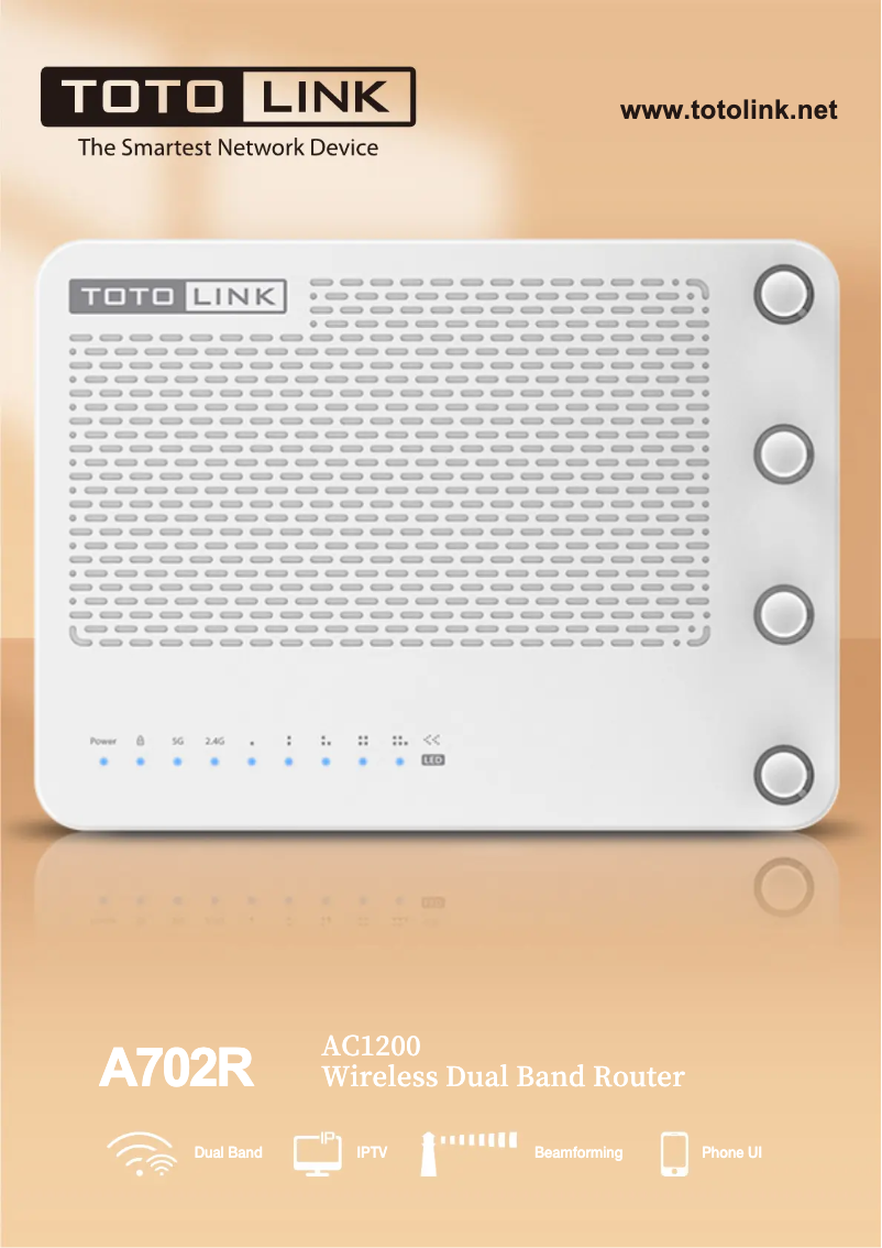 Page 1 de la notice Manuel utilisateur Totolink A702R V3