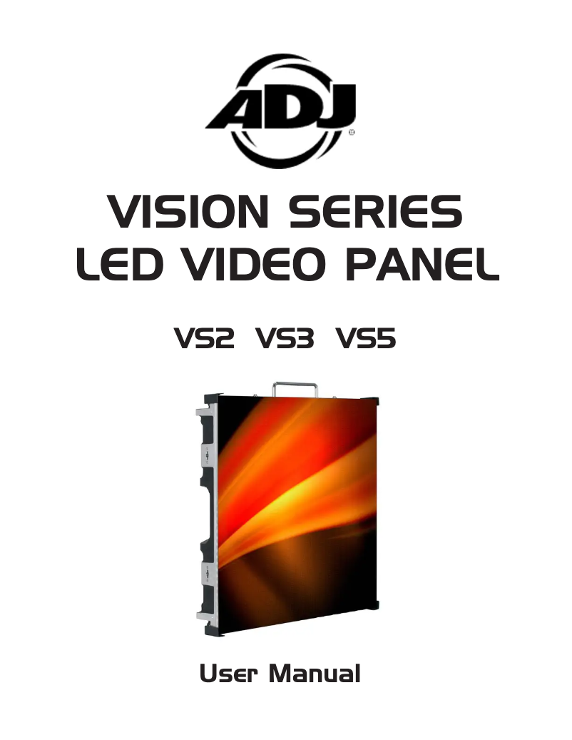 Page 1 de la notice Manuel utilisateur Adj VS2