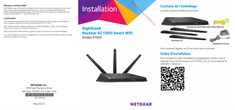 Page 1 de la notice Manuel utilisateur Netgear Nighthawk R7000