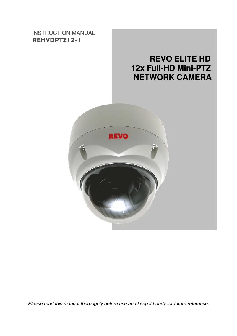 Page n°1 - Manuel utilisateur REVO REHVDPTZ12-1
