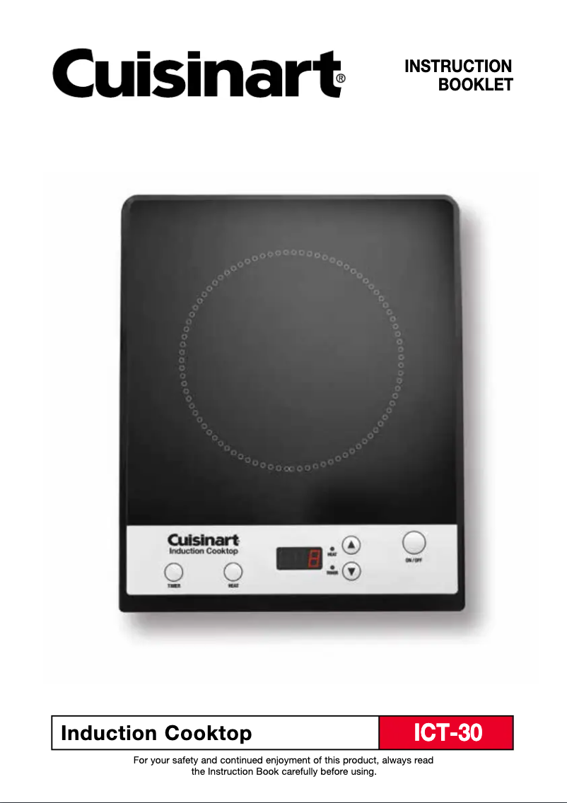 Page n°1 - Manuel utilisateur Cuisinart ICT-30