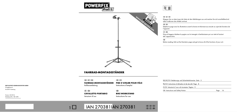 Image de la première page du manuel de l'appareil IAN 270381