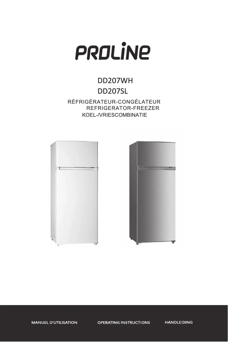 Page n°1 - Manuel utilisateur Proline DD207SL