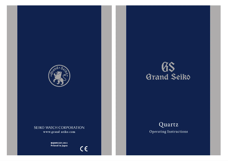 Page n°1 - Manuel utilisateur Seiko 9F85