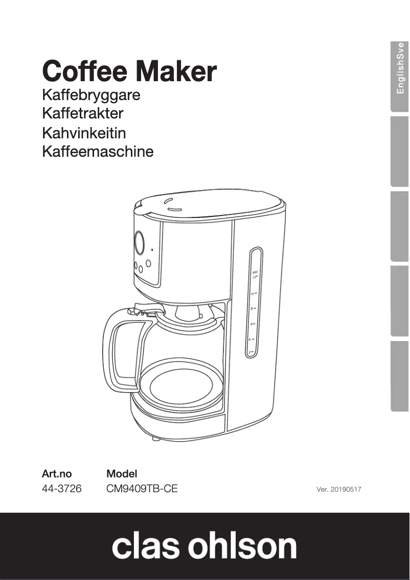Imagen de la primera página del manual del dispositivo CM9409TB-CE