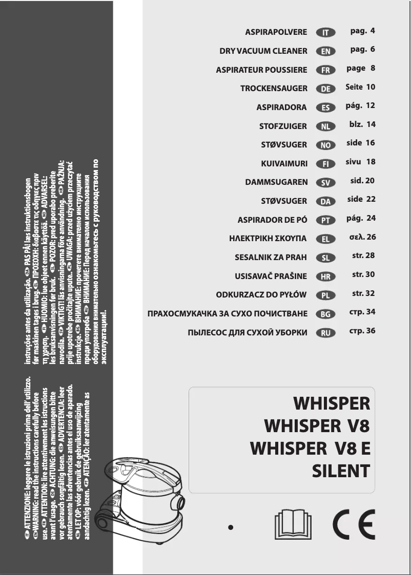 Image de la première page du manuel de l'appareil Whisper