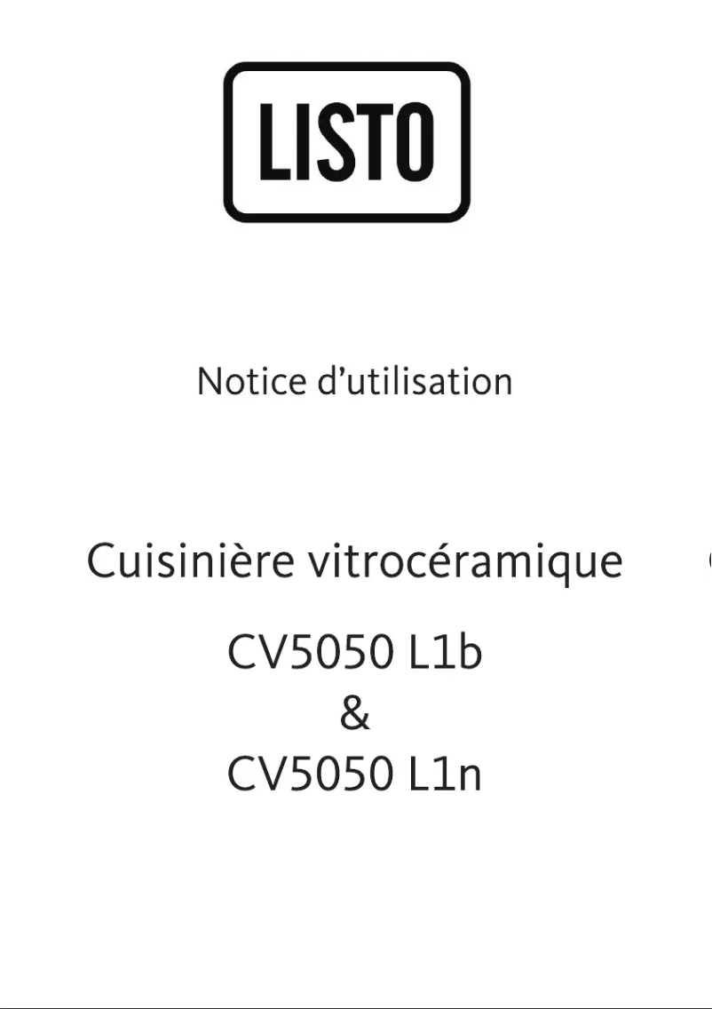 Image de la première page du manuel de l'appareil CV5050 L1b