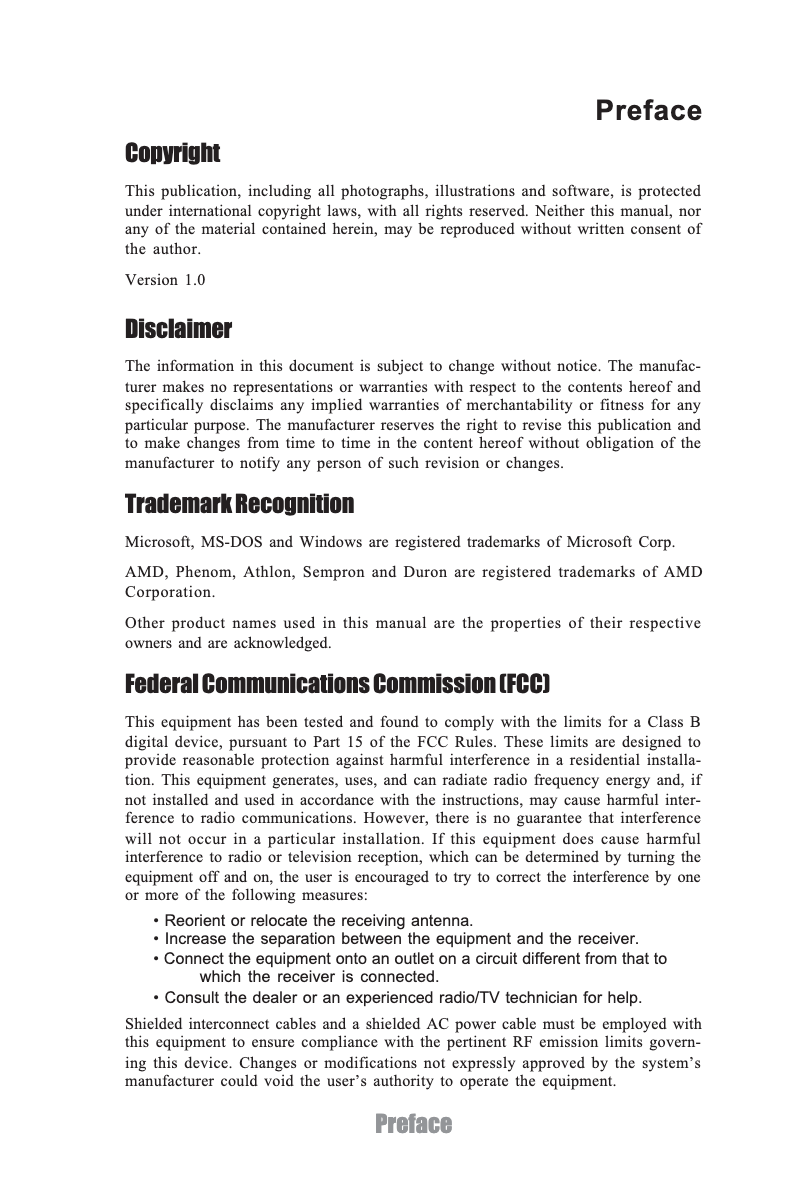 Page 1 de la notice Manuel utilisateur ECS A960M-M2 (V1.0)