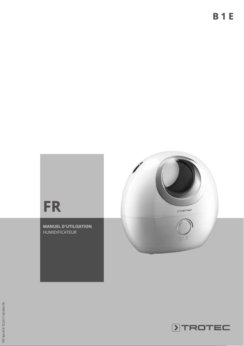 Image de la première page du manuel de l'appareil B 1 E