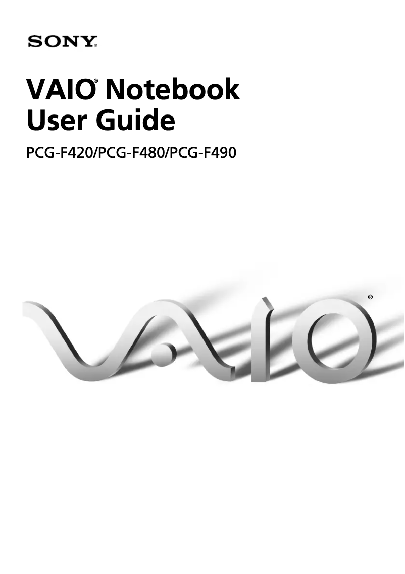 Page 1 de la notice Manuel utilisateur Sony Vaio PCG-F420