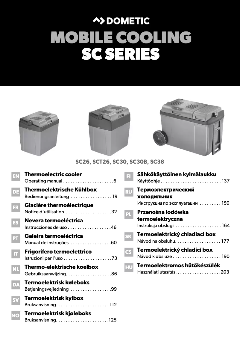 Página 1 del manual Manual de usuario Dometic SC30B