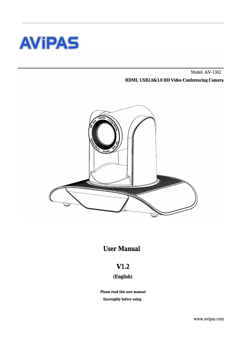 Image de la première page du manuel de l'appareil AV-1362