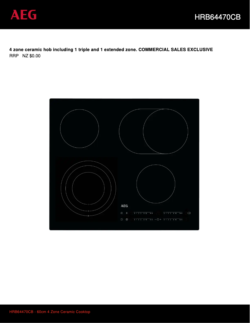Page n°1 - Fiche technique AEG HRB64470CB