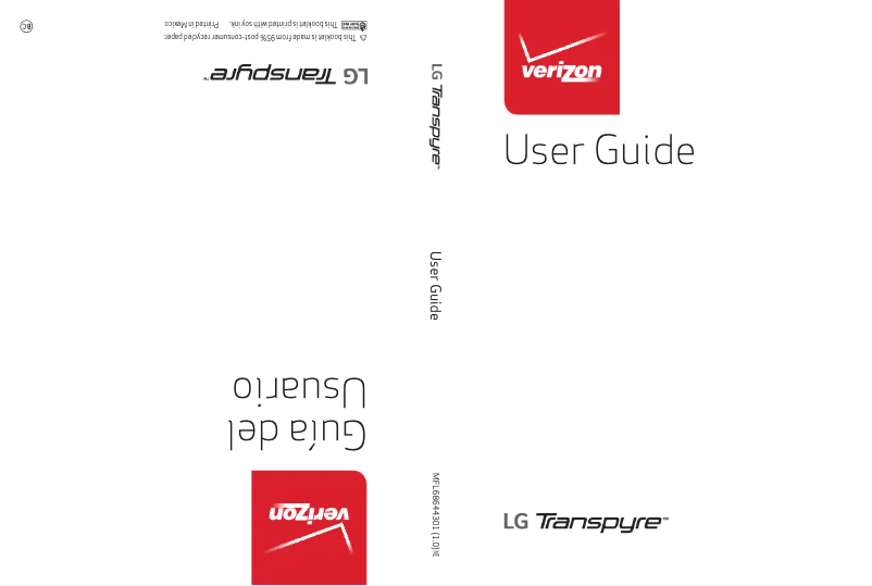 Page 1 de la notice Manuel utilisateur LG Transpyre