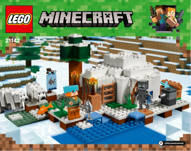 Page 1 de la notice Consignes visuelles Lego Minecraft 21142