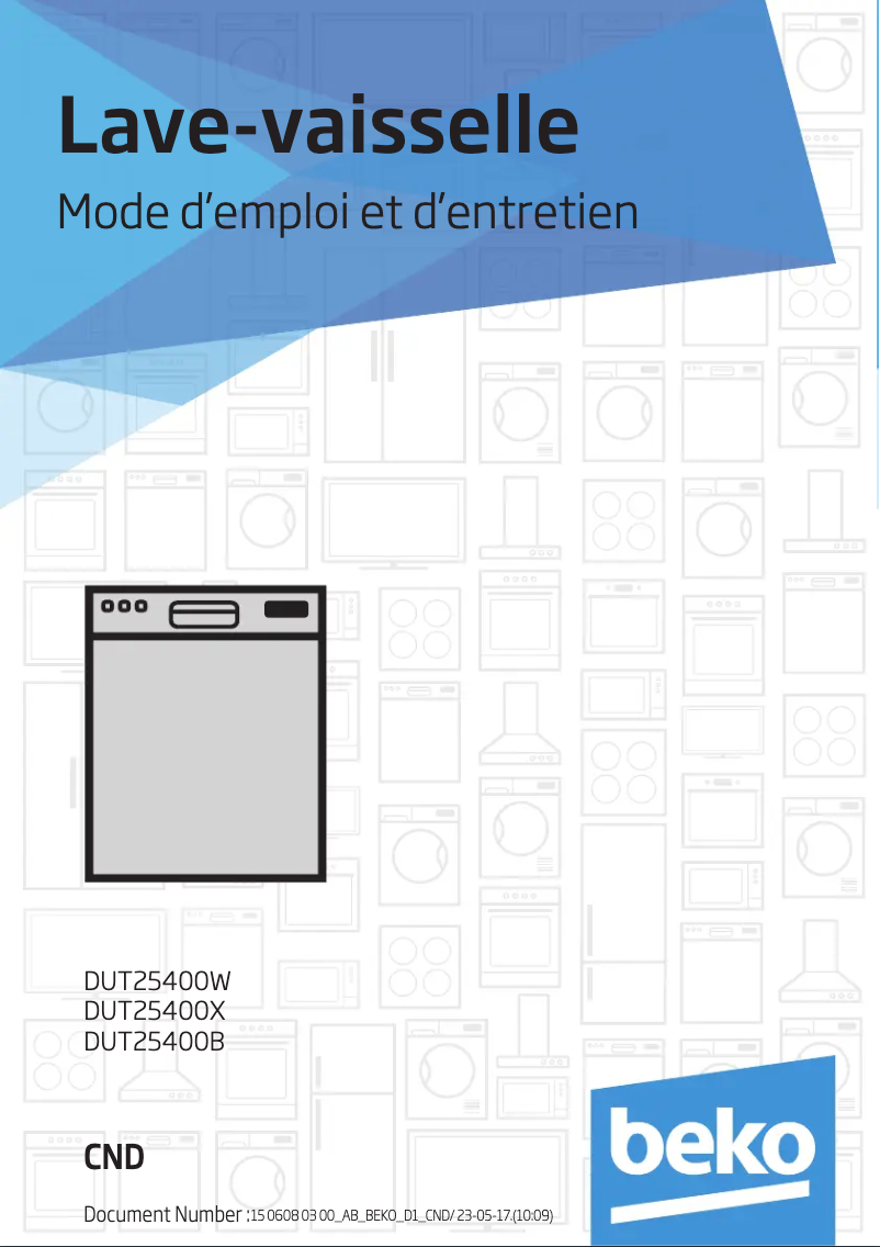Image de la première page du manuel de l'appareil DUT25400X