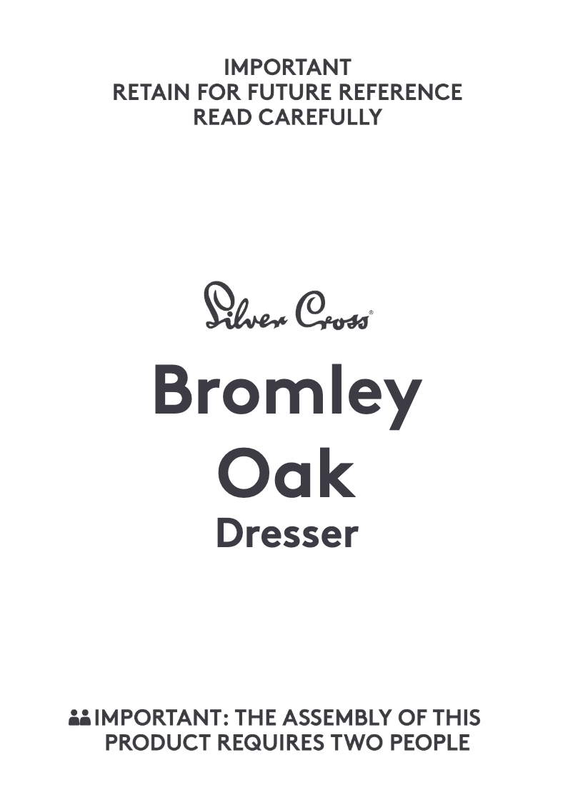 Page 1 de la notice Manuel utilisateur Silver Cross Bromley Oak Dresser