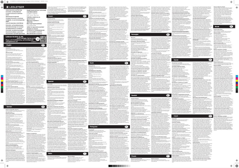 Page 1 de la notice Manuel utilisateur Ledlenser KIDLED4R